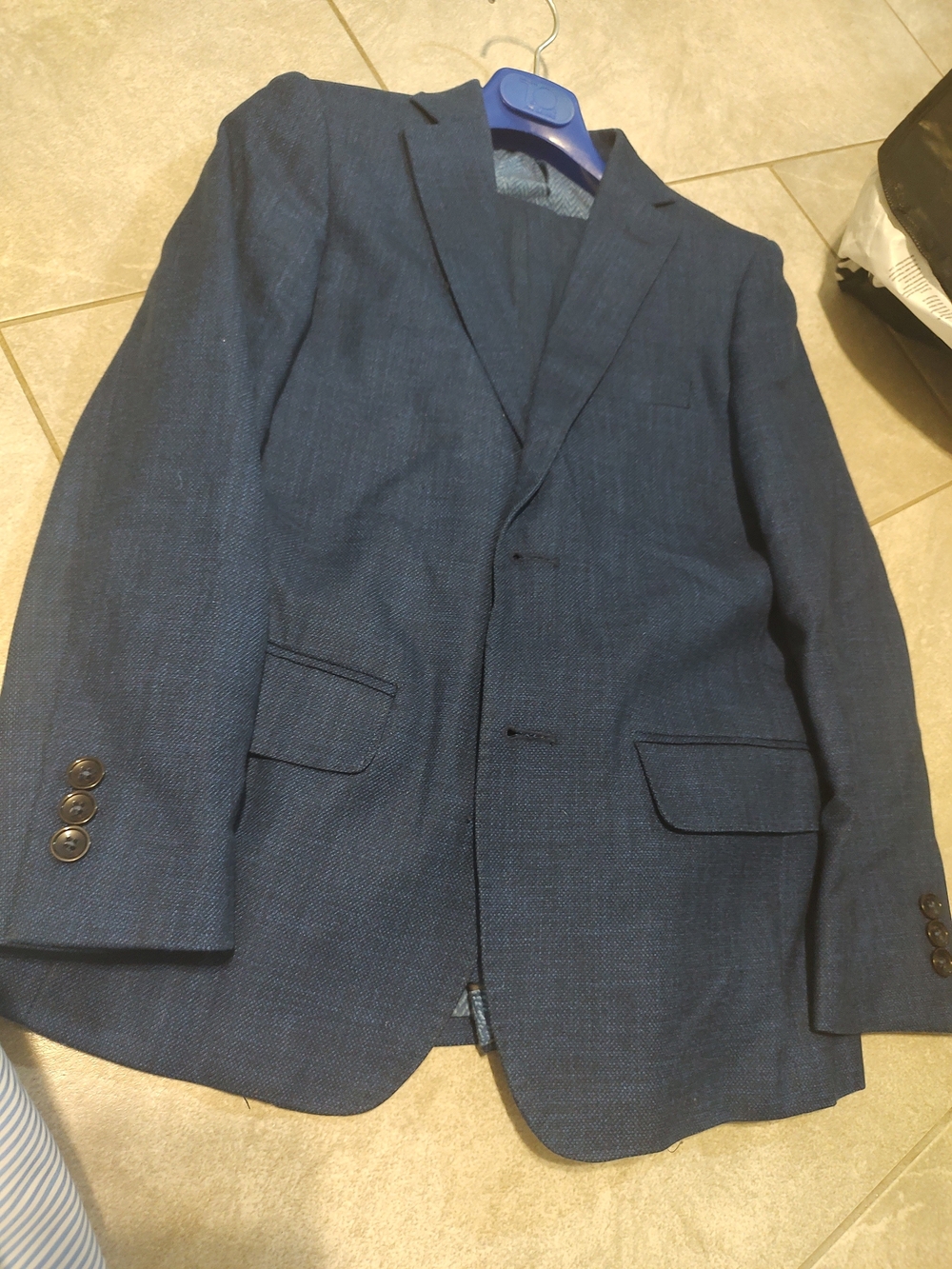 T.o Collection Boys Navy Suit Size 11